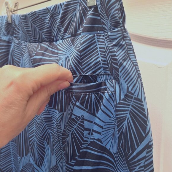 Court Haley-Women's Sports Blue Tropical Skort-Gold/Tennis-Pull On -Sz. Large - Picture 7 of 12